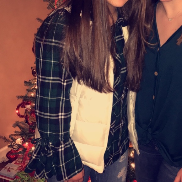 Red and Green Bell Sleeve Flannel - Picture 9 of 9